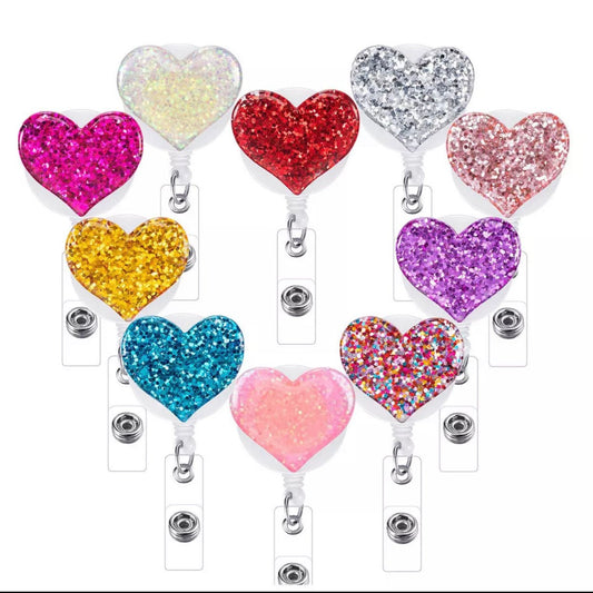 Bling Heart Badge Holders - Health ProFashion Boutique